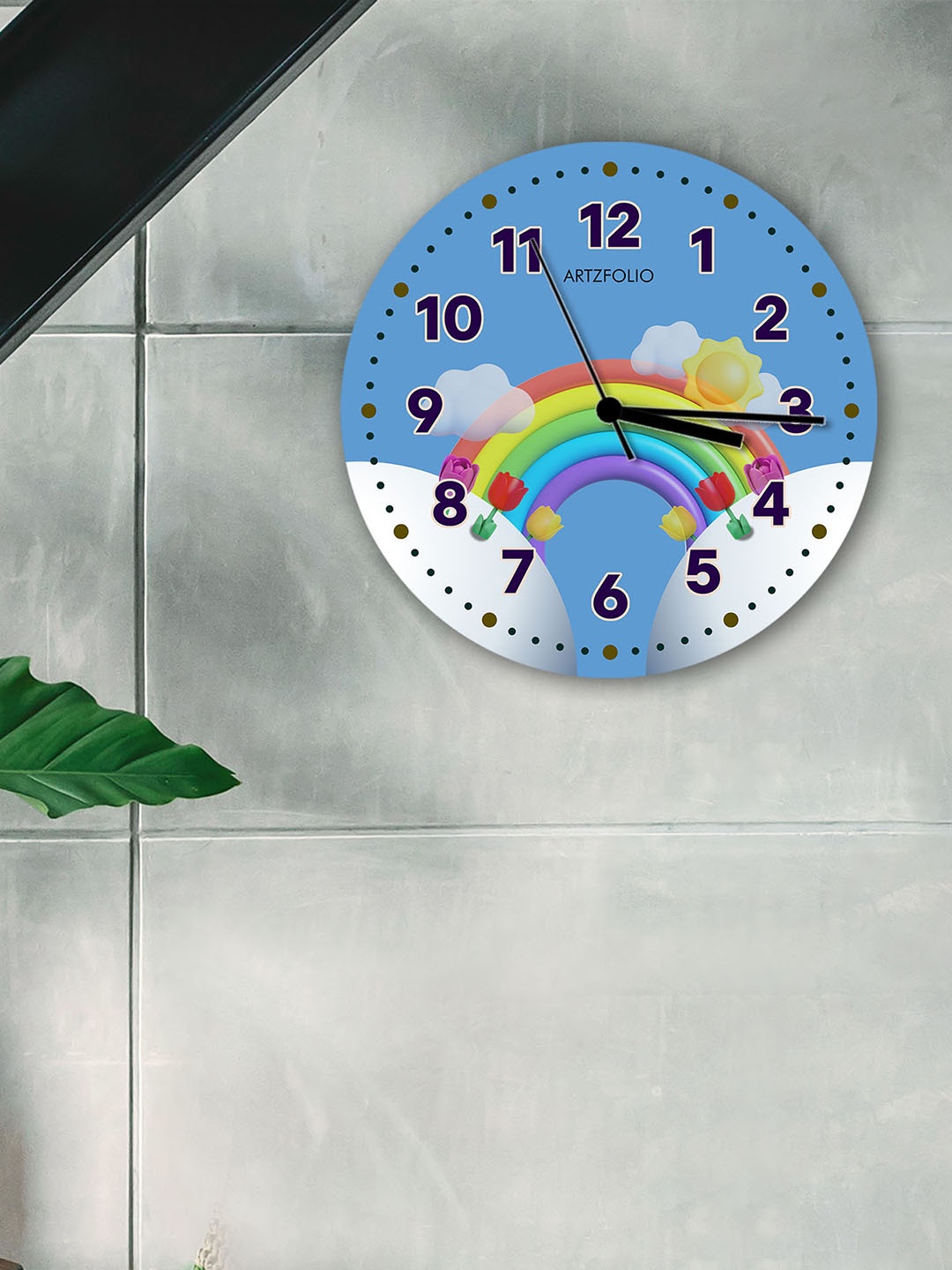

ArtzFolio Multicoloured Printed Contemporary Wall Clock, Multi