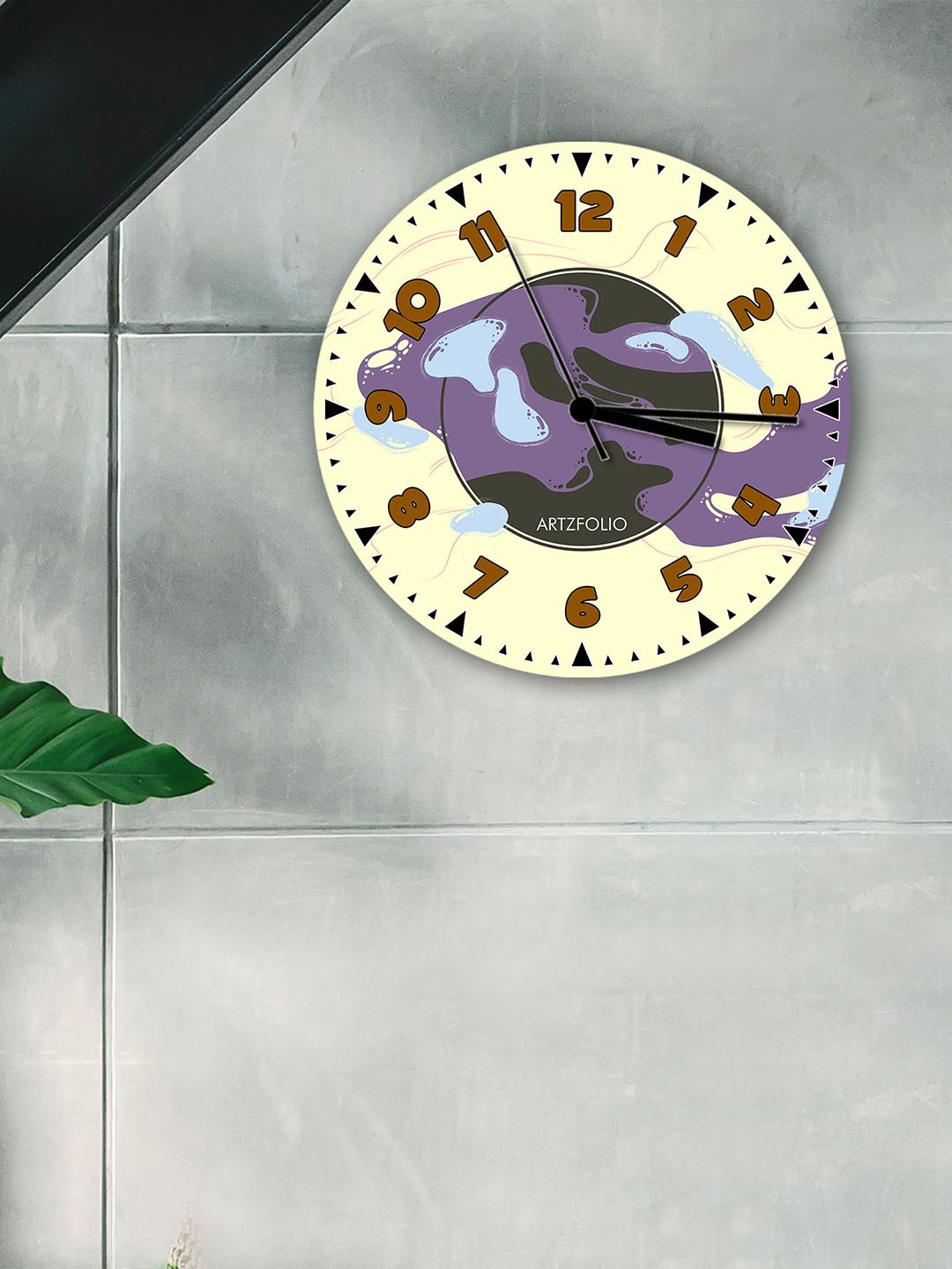 

ArtzFolio Multicoloured Printed Contemporary Wall Clock, Multi