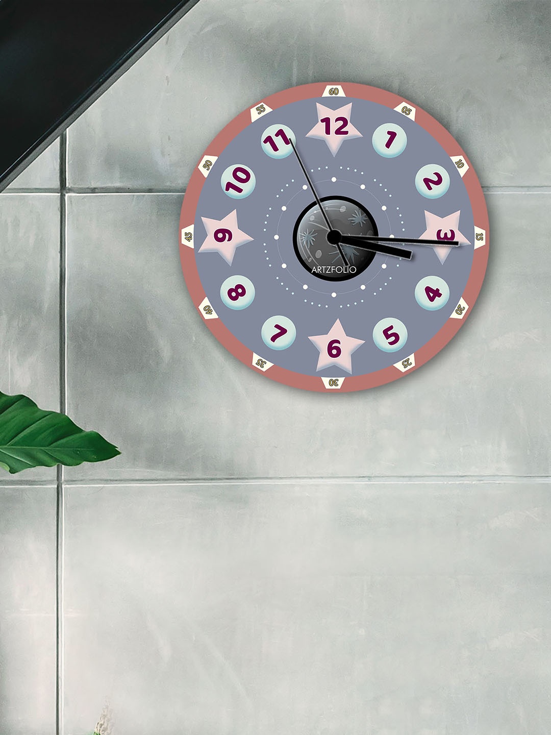 

ArtzFolio Multicoloured Printed Contemporary Wall Clock, Multi