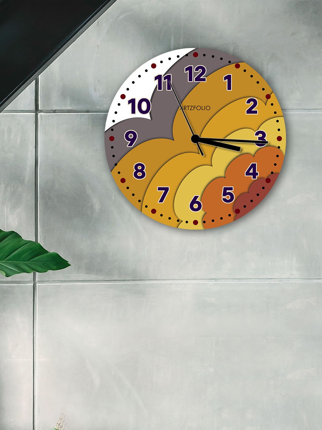 

ArtzFolio Multicoloured Printed Contemporary Wall Clock, Multi