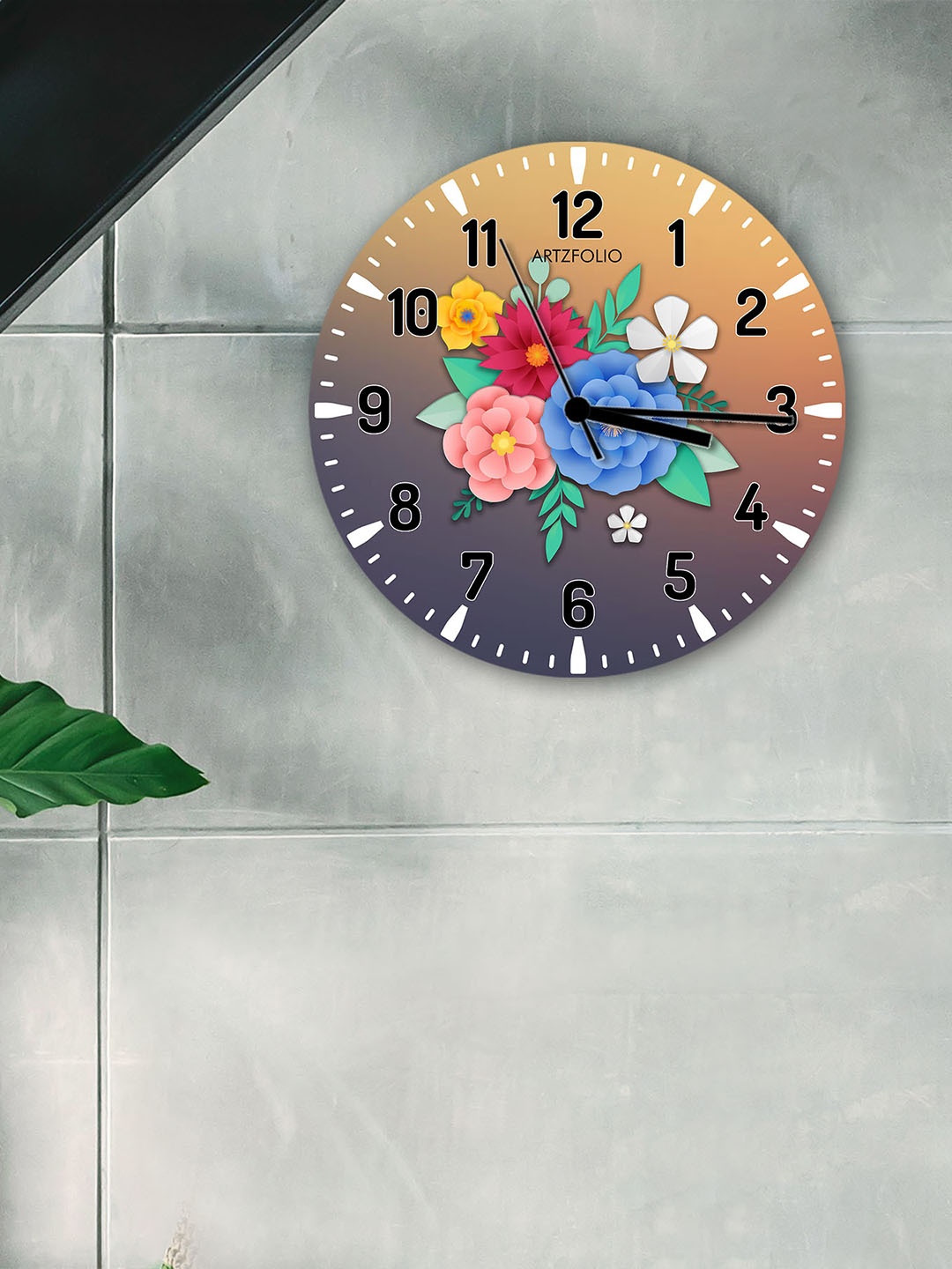 

ArtzFolio Multicoloured Printed Contemporary Wall Clock, Multi