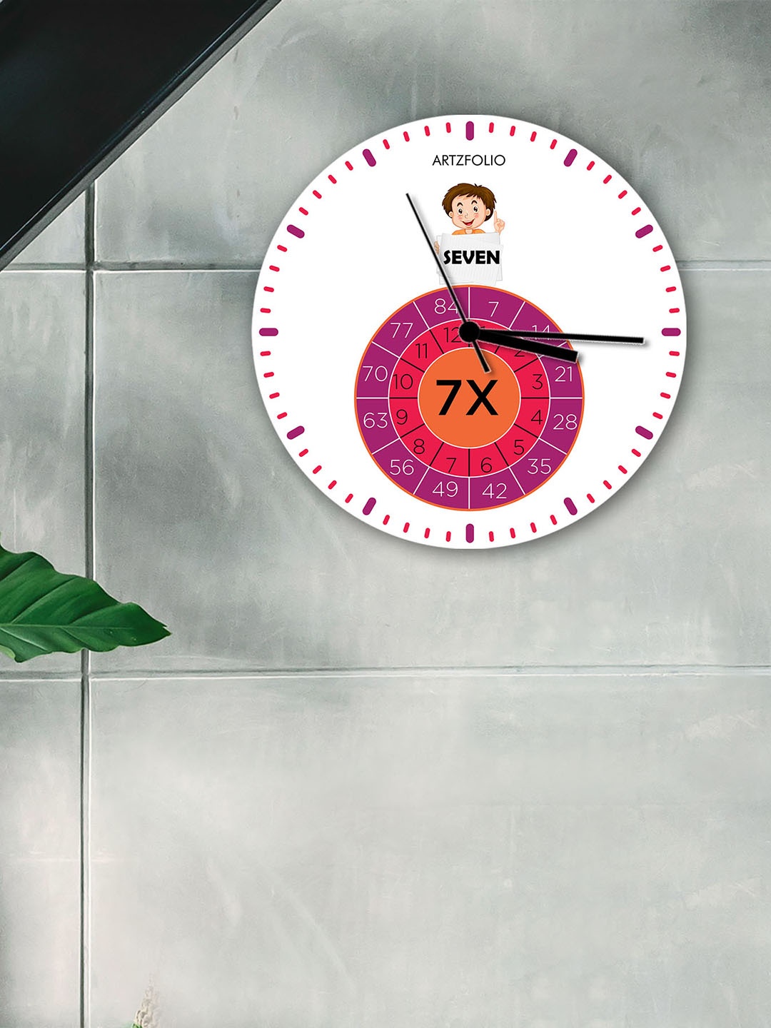 

ArtzFolio Multicoloured Printed Contemporary Wall Clock, Multi