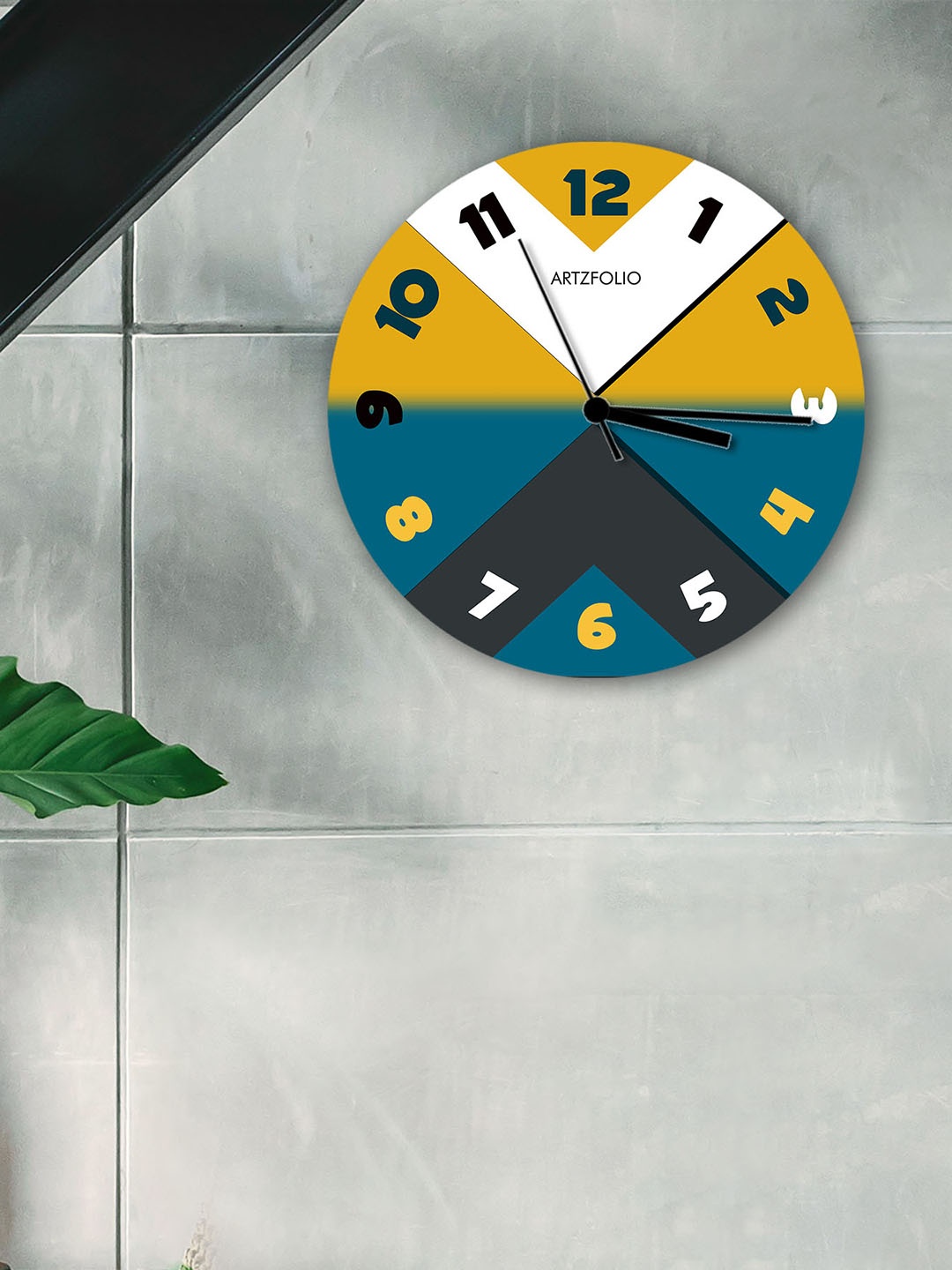 

ArtzFolio Multicoloured Printed Contemporary Wall Clock, Multi