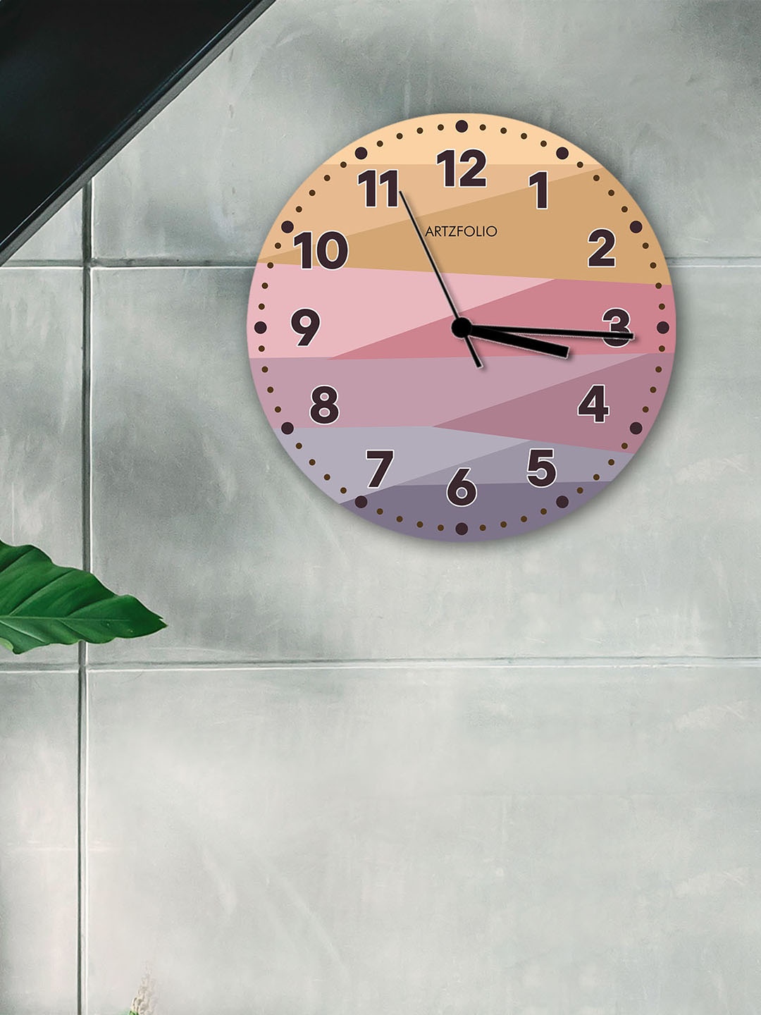 

ArtzFolio Multicoloured Printed Contemporary Wall Clock, Multi