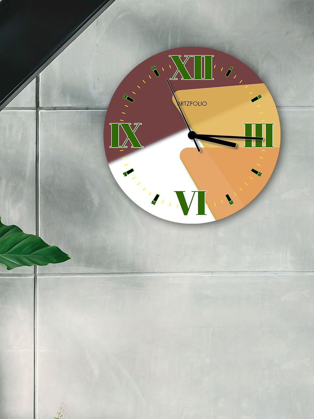 

ArtzFolio Multicoloured Printed Contemporary Wall Clock, Multi