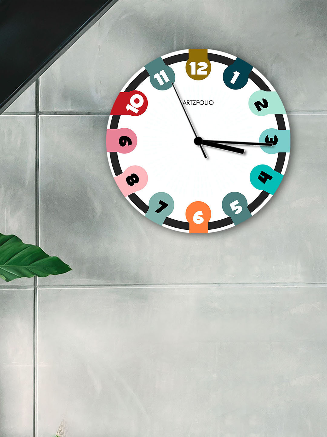 

ArtzFolio Multicoloured Printed Contemporary Wall Clock, Multi