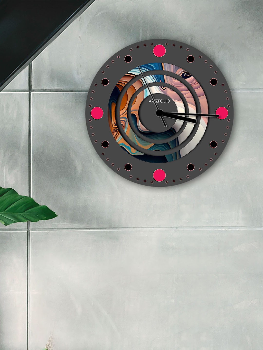 

ArtzFolio Multicoloured Printed Contemporary Wall Clock, Multi