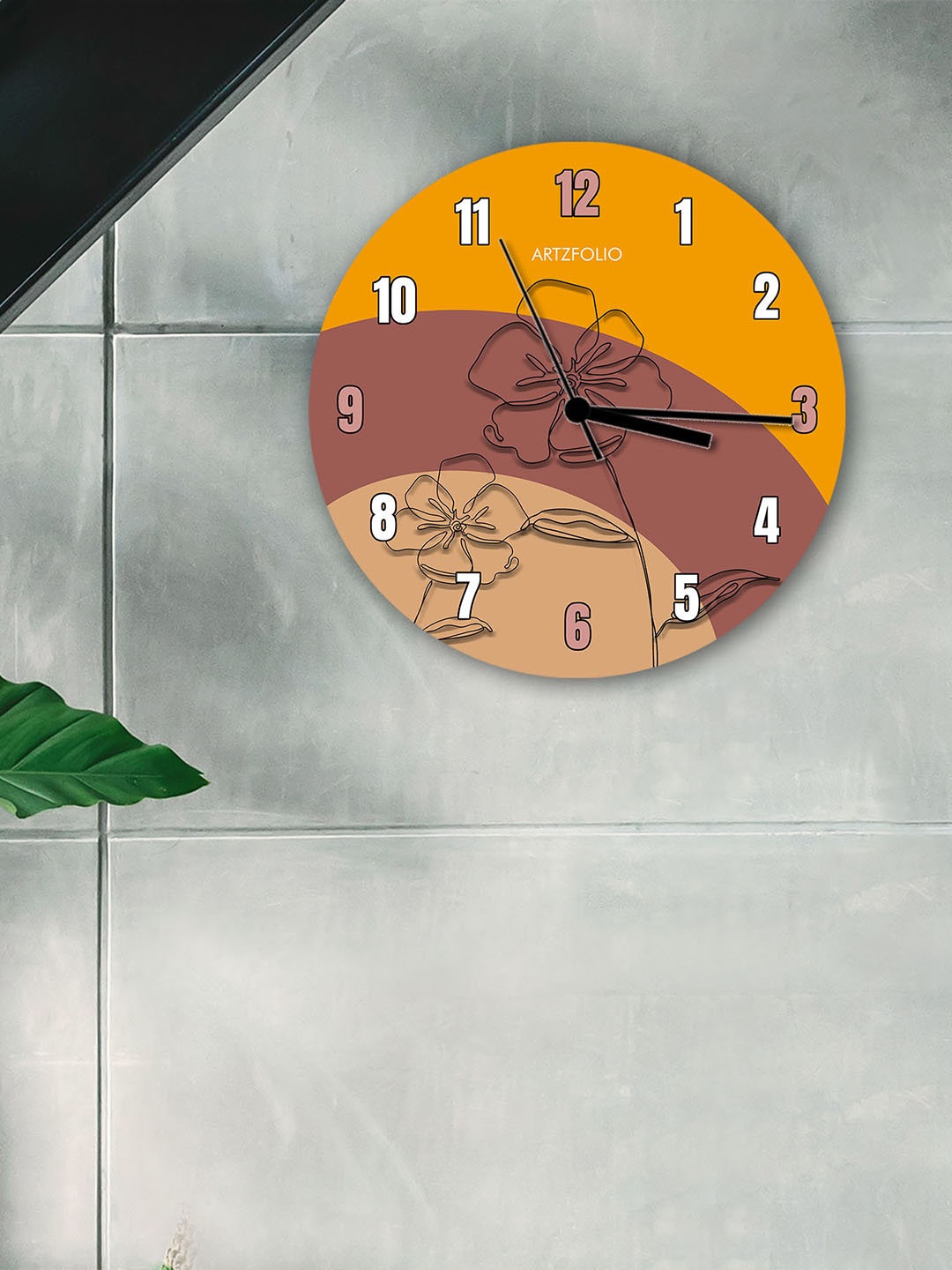 

ArtzFolio Multicoloured Printed Contemporary Wall Clock, Multi