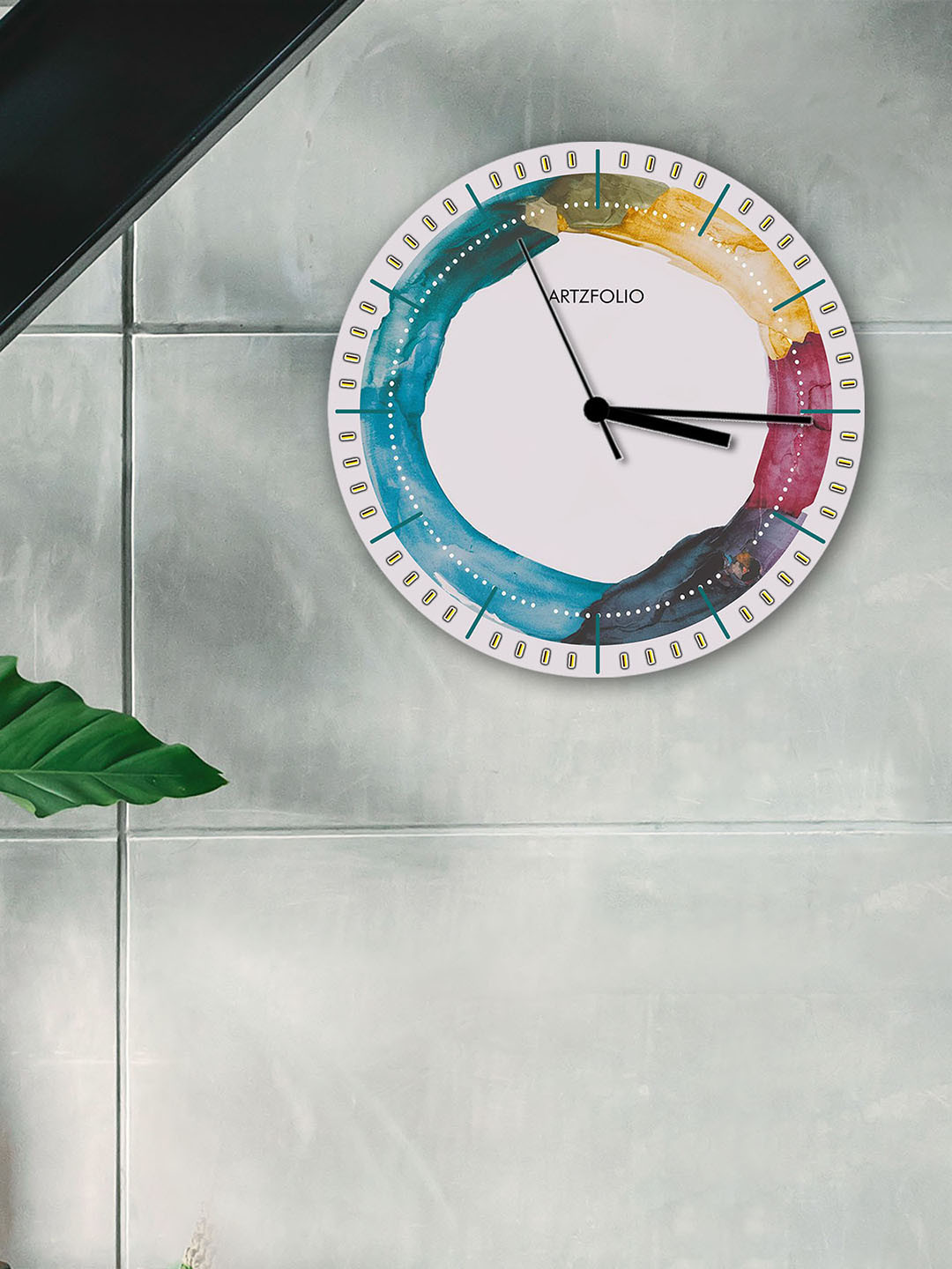 

ArtzFolio Multicoloured Printed Contemporary Wall Clock, Multi