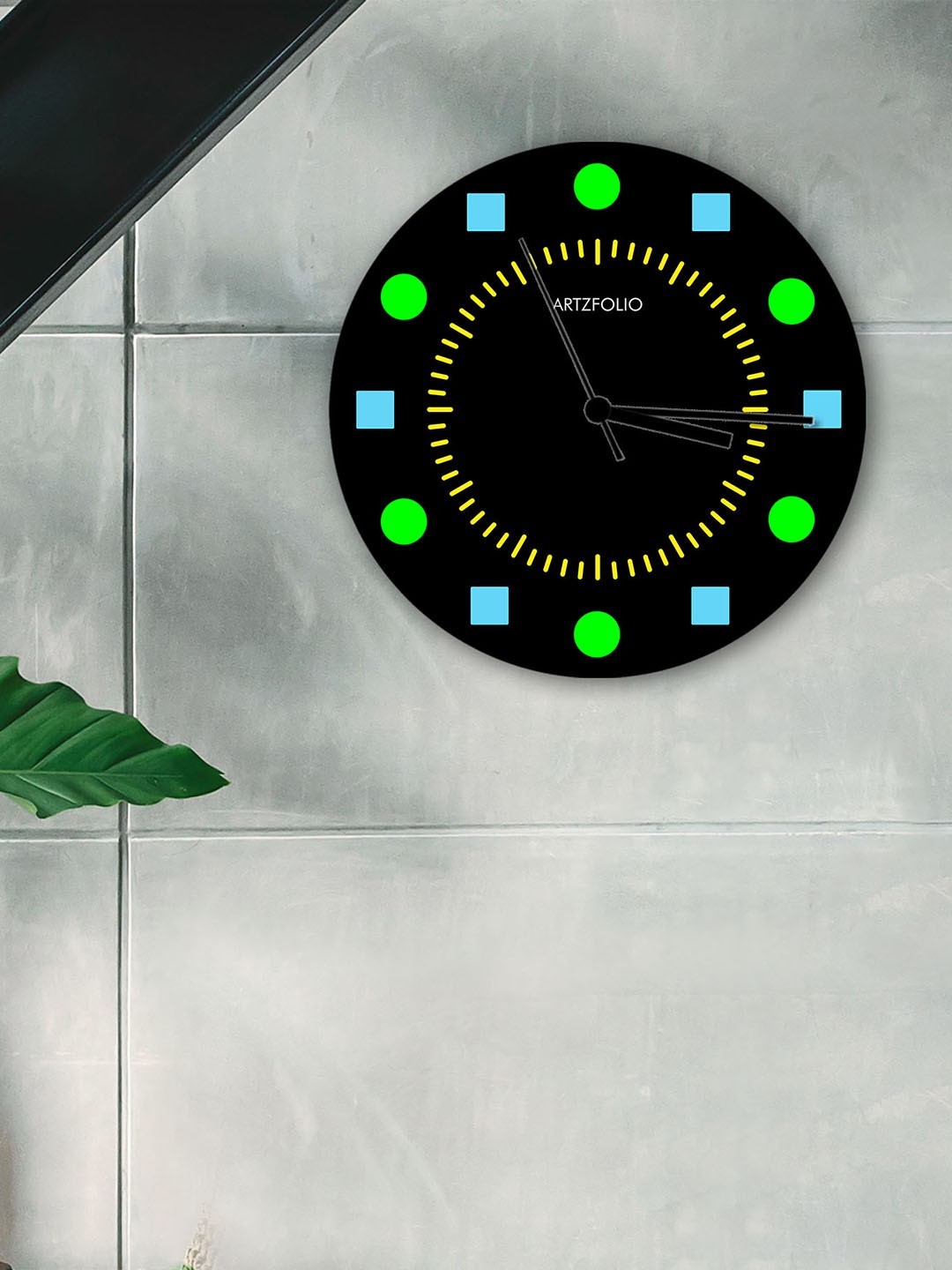 

ArtzFolio Multicoloured Printed Contemporary Wall Clock, Multi