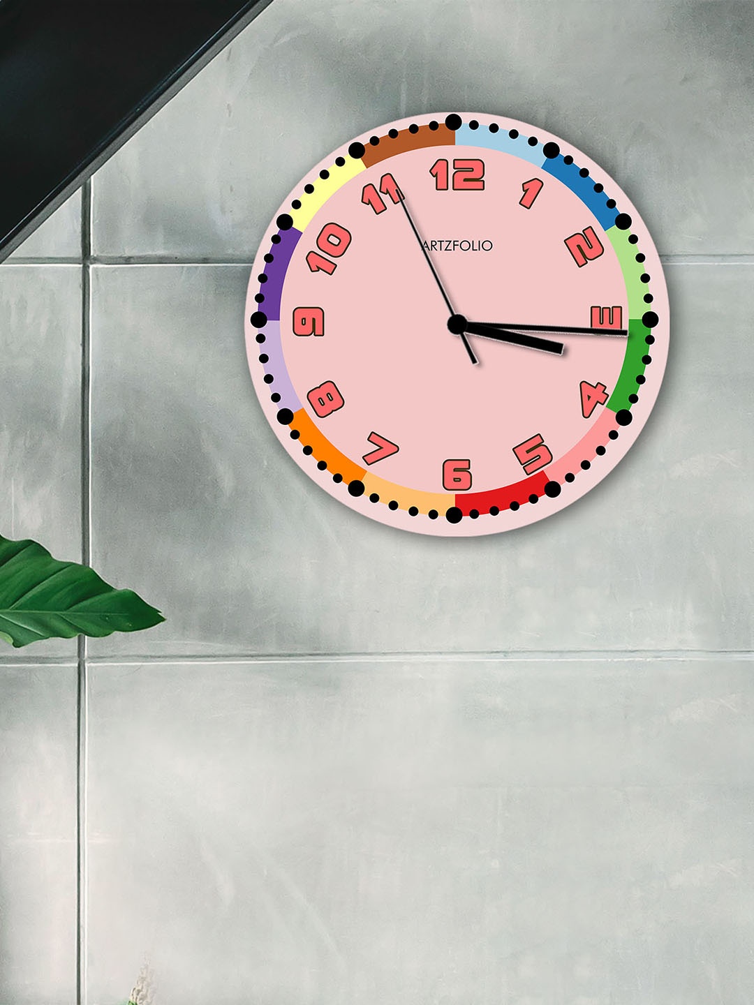 

ArtzFolio Multicoloured Printed Contemporary Wall Clock, Multi