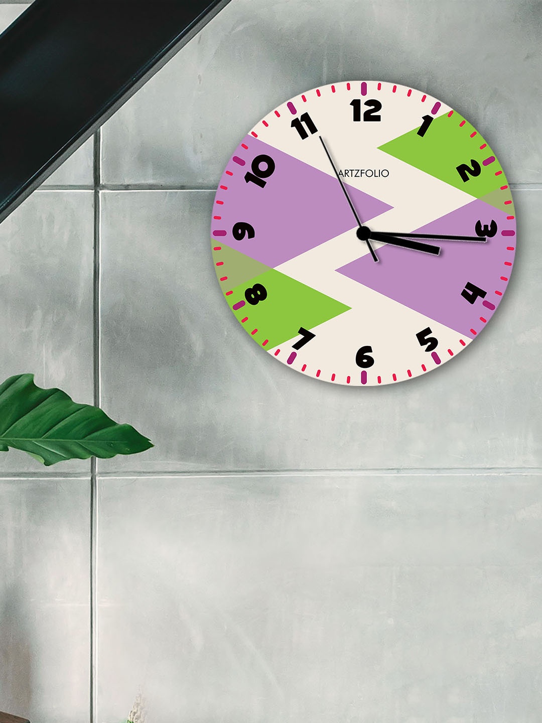 

ArtzFolio Multicoloured Printed Contemporary Wall Clock, Multi