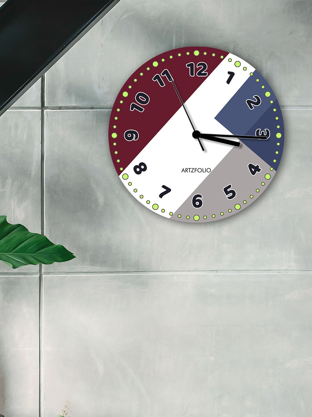 

ArtzFolio Multicoloured Printed Contemporary Wall Clock, Multi