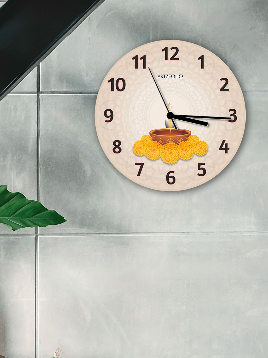 

ArtzFolio Multicoloured Printed Contemporary Wall Clock, Multi