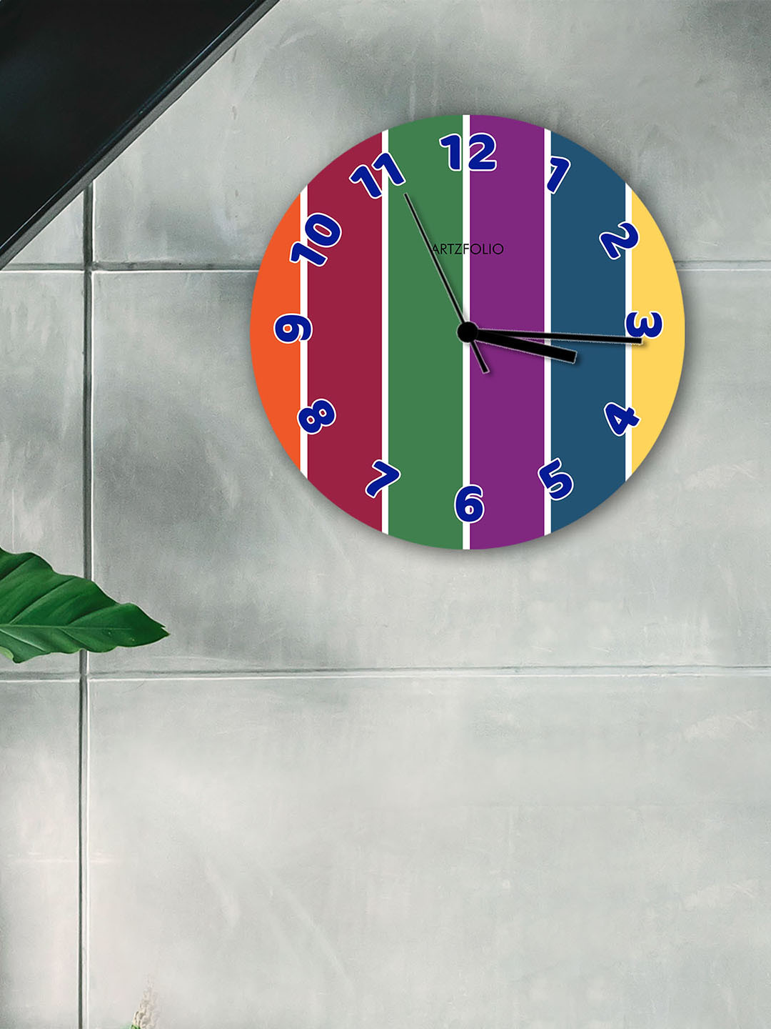 

ArtzFolio Multicoloured Printed Contemporary Wall Clock, Multi
