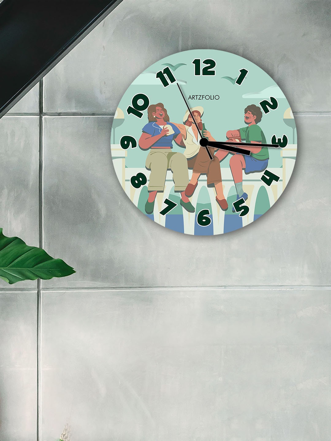 

ArtzFolio Multicoloured Printed Contemporary Wall Clock, Multi