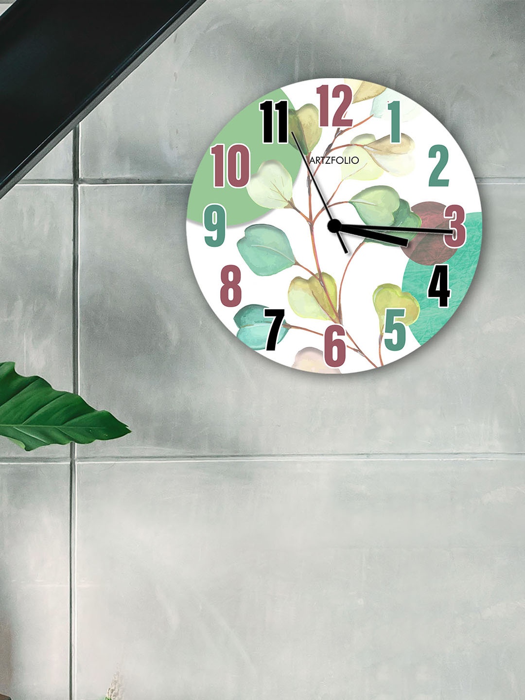 

ArtzFolio Multicoloured Printed Contemporary Wall Clock, Multi