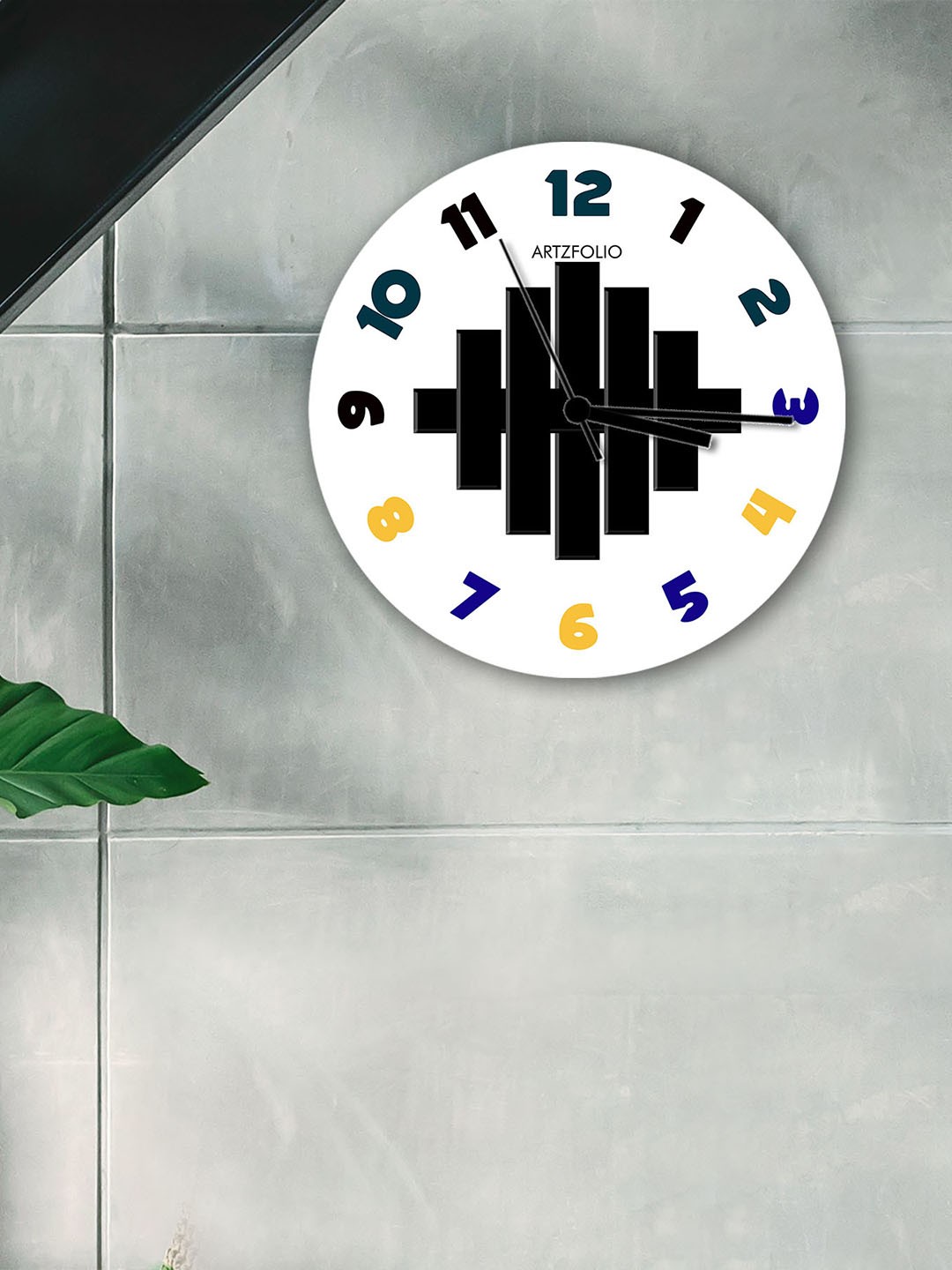 

ArtzFolio Multicoloured Printed Contemporary Wall Clock, Multi
