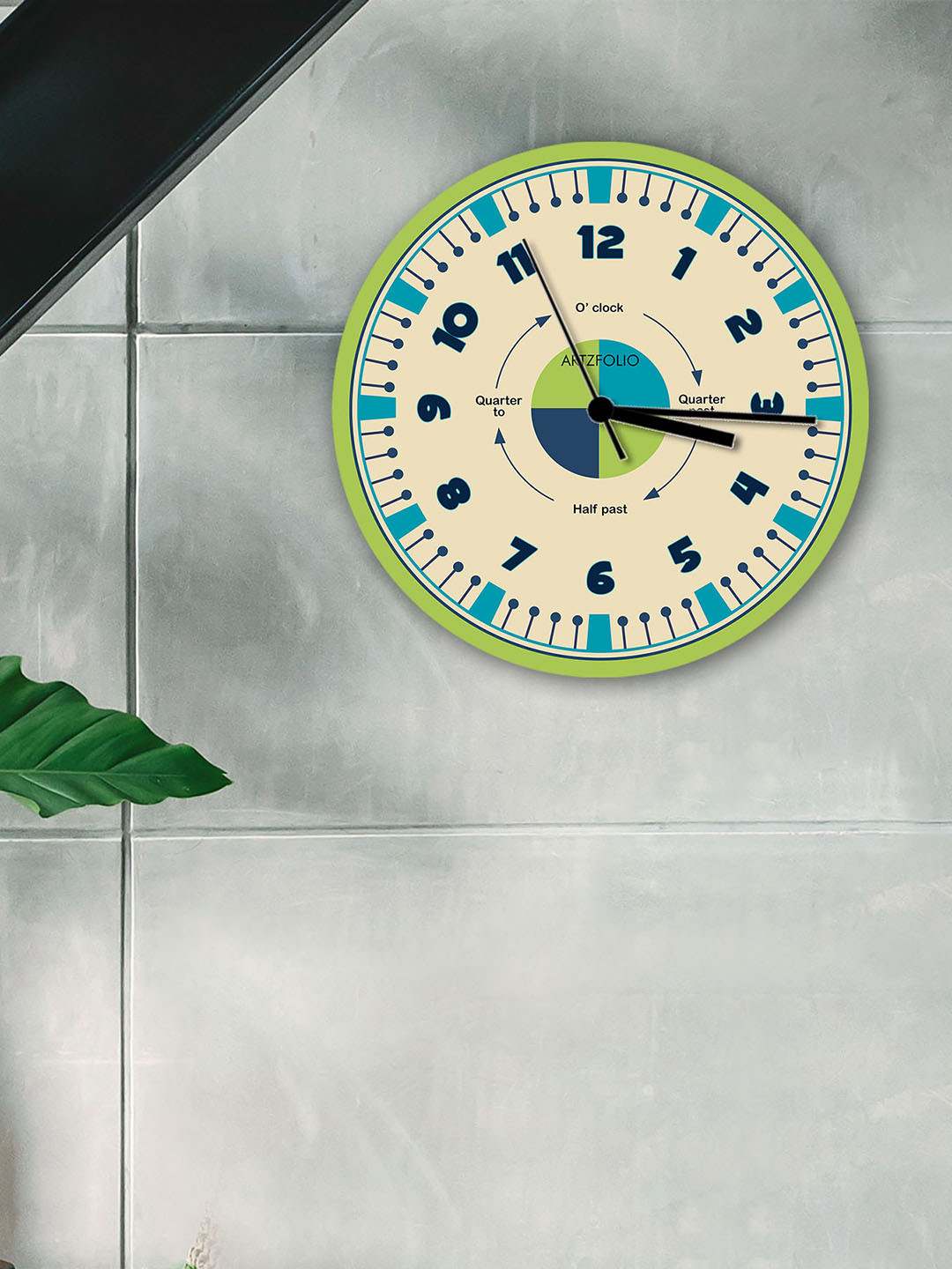 

ArtzFolio Multicoloured Printed Contemporary Wall Clock, Multi