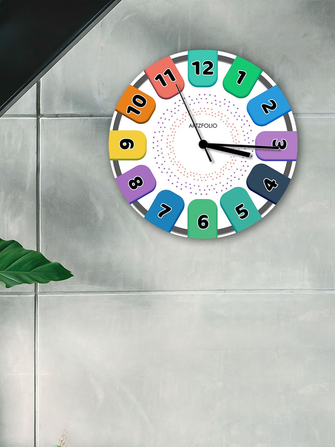 

ArtzFolio Multicoloured Printed Contemporary Wall Clock, Multi