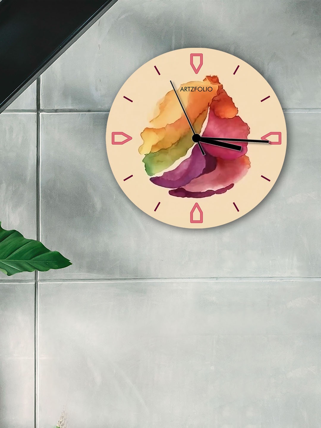 

ArtzFolio Multicoloured Printed Contemporary Wall Clock, Multi