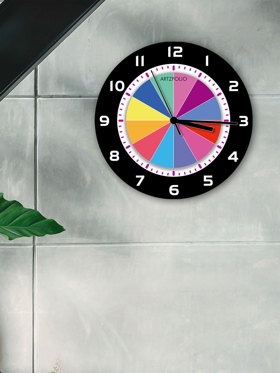 

ArtzFolio Multicoloured Printed Contemporary Wall Clock, Multi