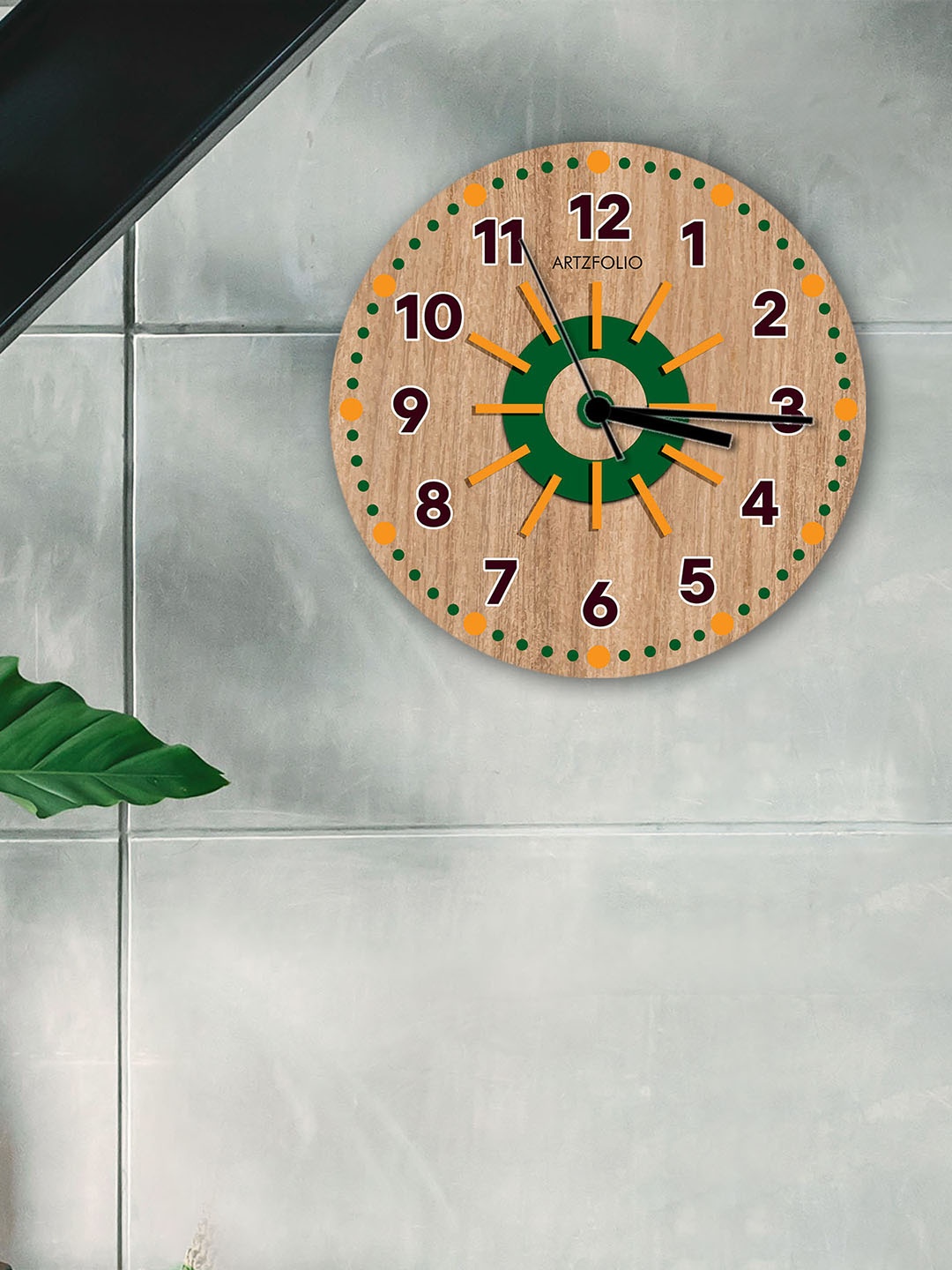 

ArtzFolio Multicoloured Printed Contemporary Wall Clock, Multi