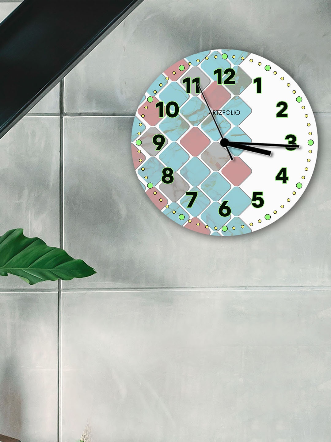 

ArtzFolio Multicoloured Printed Contemporary Wall Clock, Multi