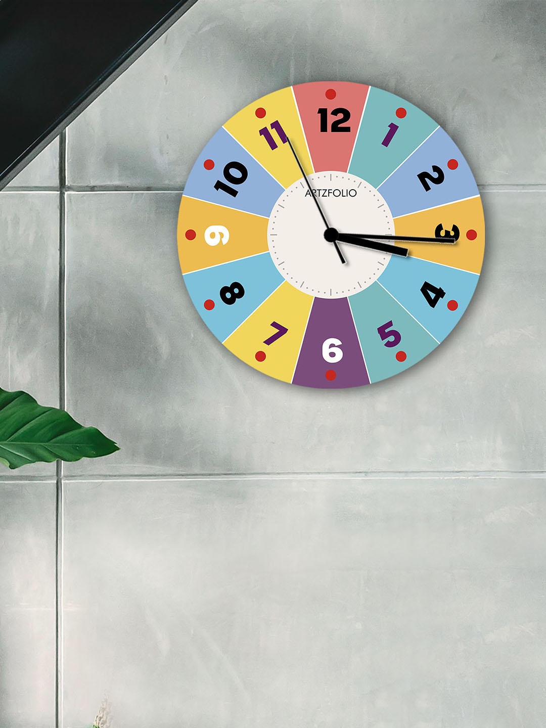 

ArtzFolio Multicoloured Printed Contemporary Wall Clock, Multi