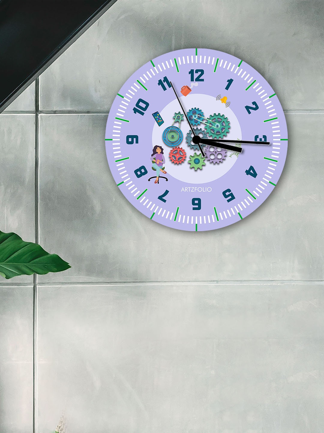 

ArtzFolio Multicoloured Printed Contemporary Wall Clock, Multi