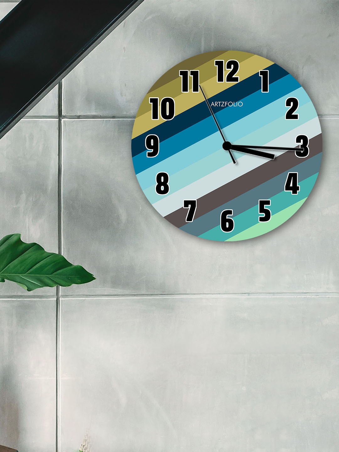

ArtzFolio Multicoloured Printed Contemporary Wall Clock, Multi