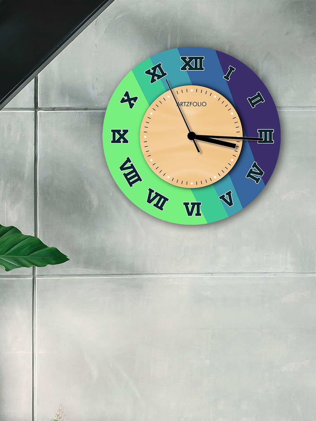 

ArtzFolio Multicoloured Printed Contemporary Wall Clock, Multi