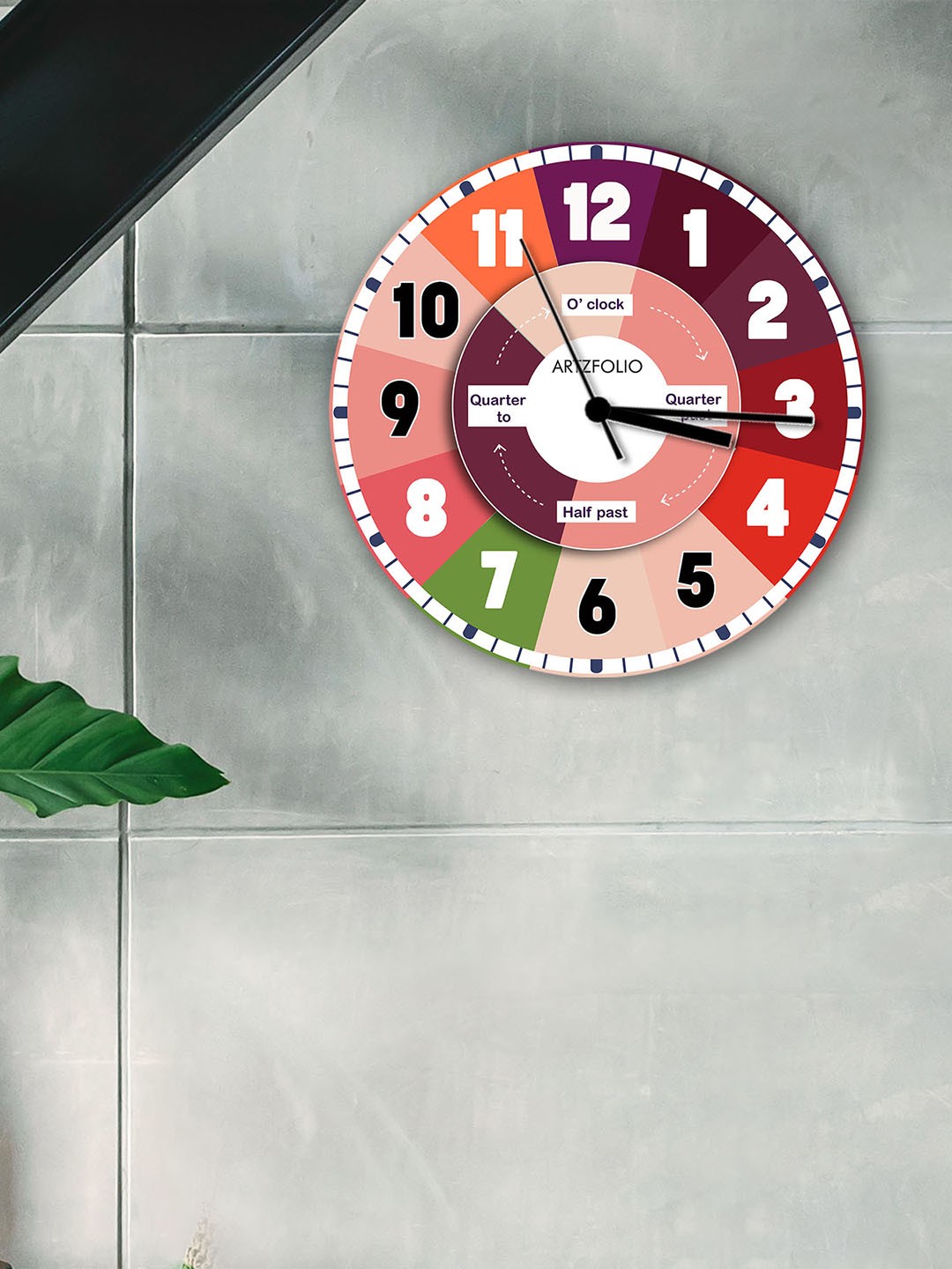 

ArtzFolio Multicoloured Printed Contemporary Wall Clock, Multi