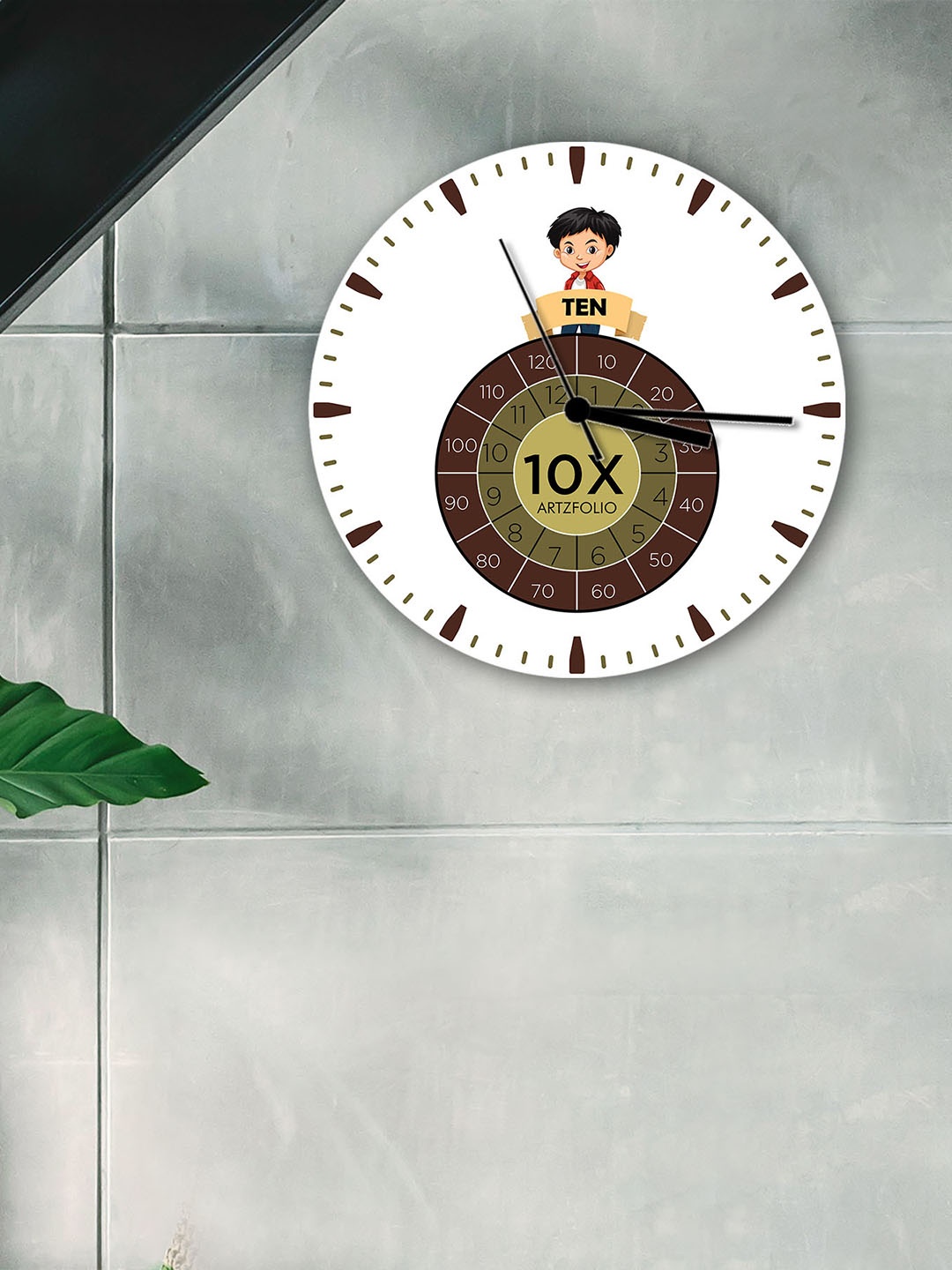 

ArtzFolio Multicoloured Printed Contemporary Wall Clock, Multi