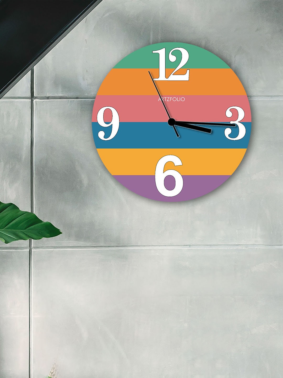 

ArtzFolio Multicoloured Printed Contemporary Wall Clock, Multi