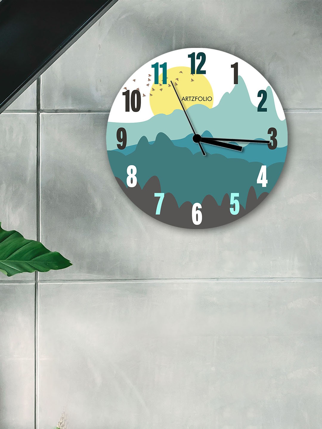 

ArtzFolio Multicoloured Printed Contemporary Wall Clock, Multi