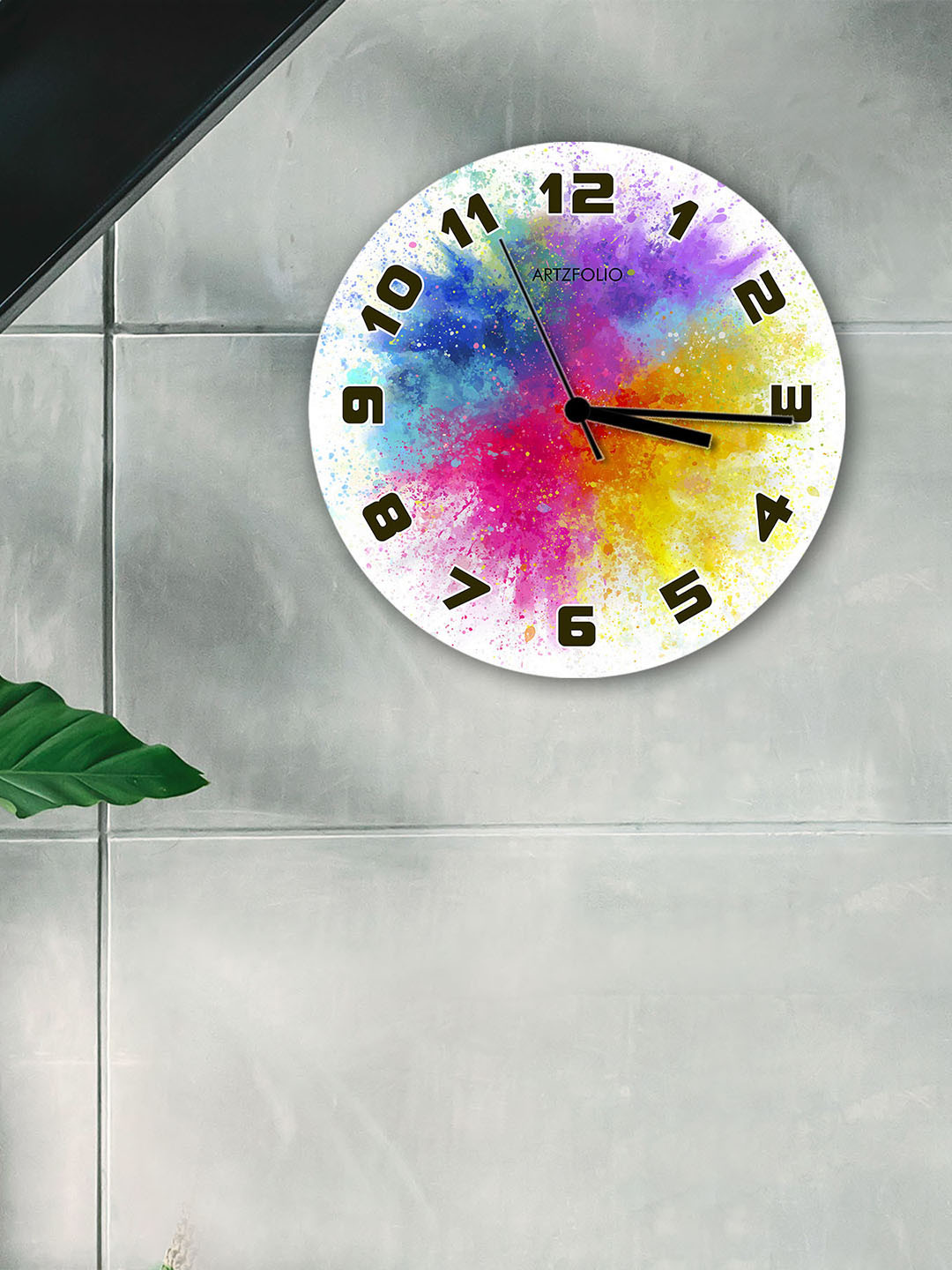 

ArtzFolio Multicoloured Printed Contemporary Wall Clock, Multi