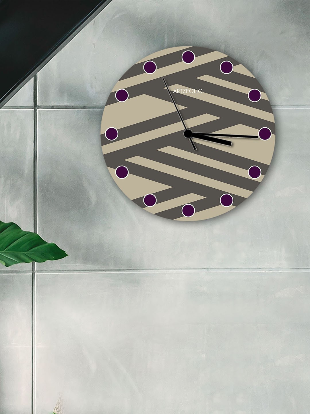 

ArtzFolio Multicoloured Printed Contemporary Wall Clock, Multi