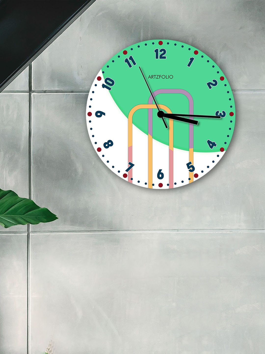 

ArtzFolio Multicoloured Printed Contemporary Wall Clock, Multi