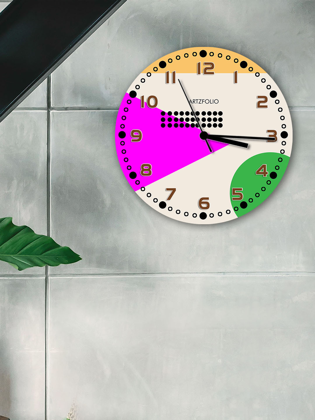 

ArtzFolio Multicoloured Printed Contemporary Wall Clock, Multi
