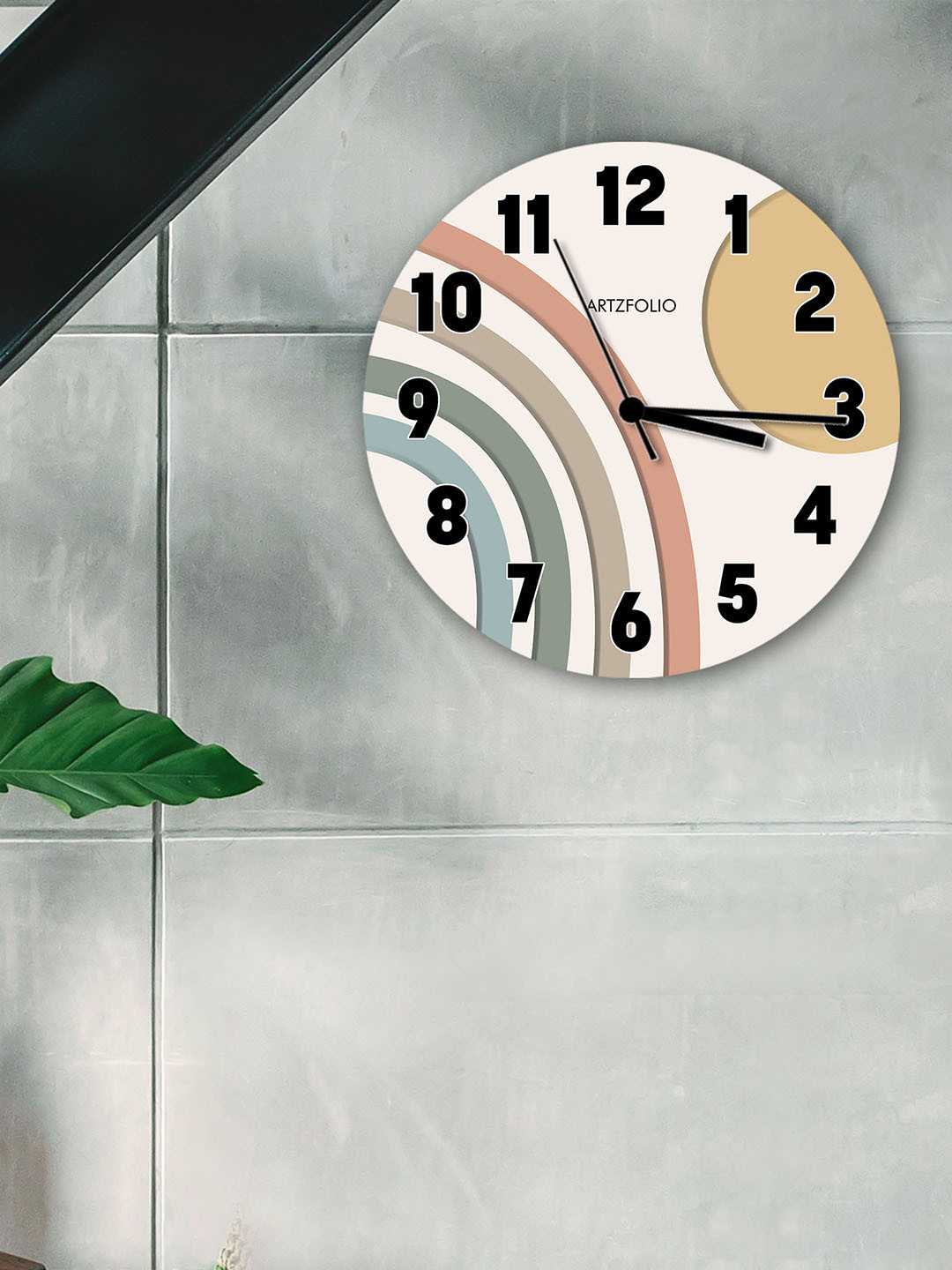 

ArtzFolio Multicoloured Printed Contemporary Wall Clock, Multi