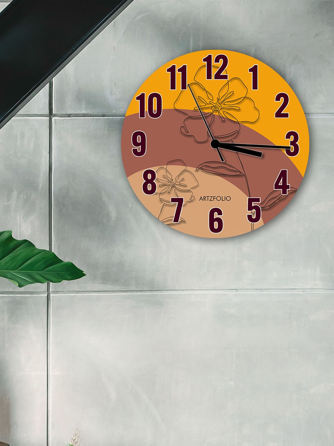 

ArtzFolio Multicoloured Printed Contemporary Wall Clock, Multi