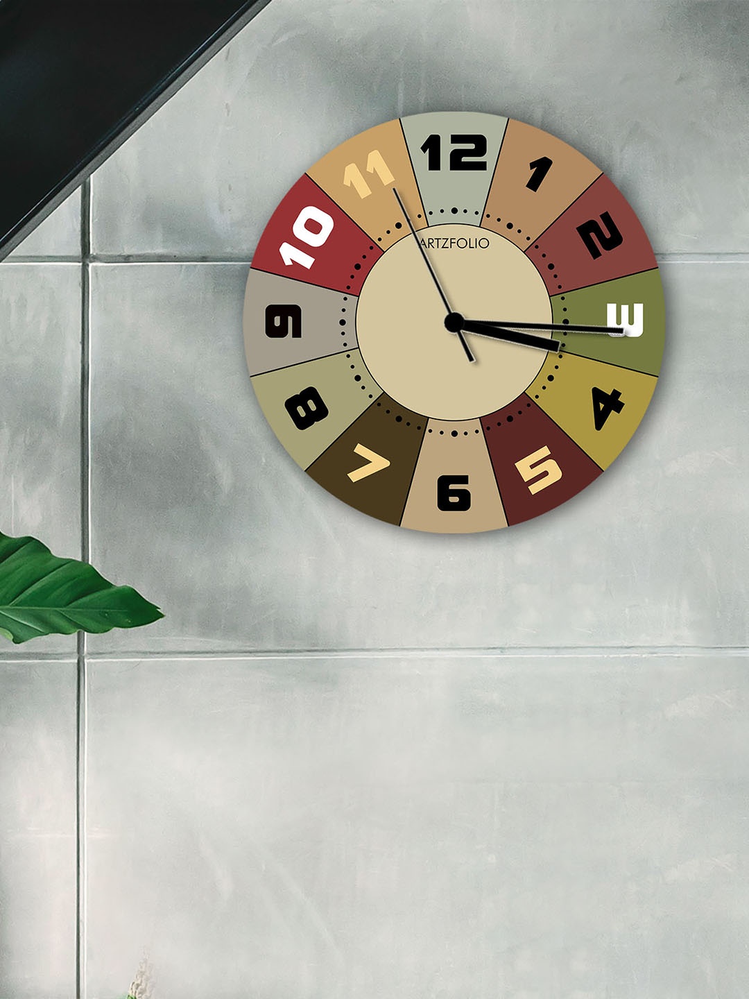 

ArtzFolio Multicoloured Printed Contemporary Wall Clock, Multi