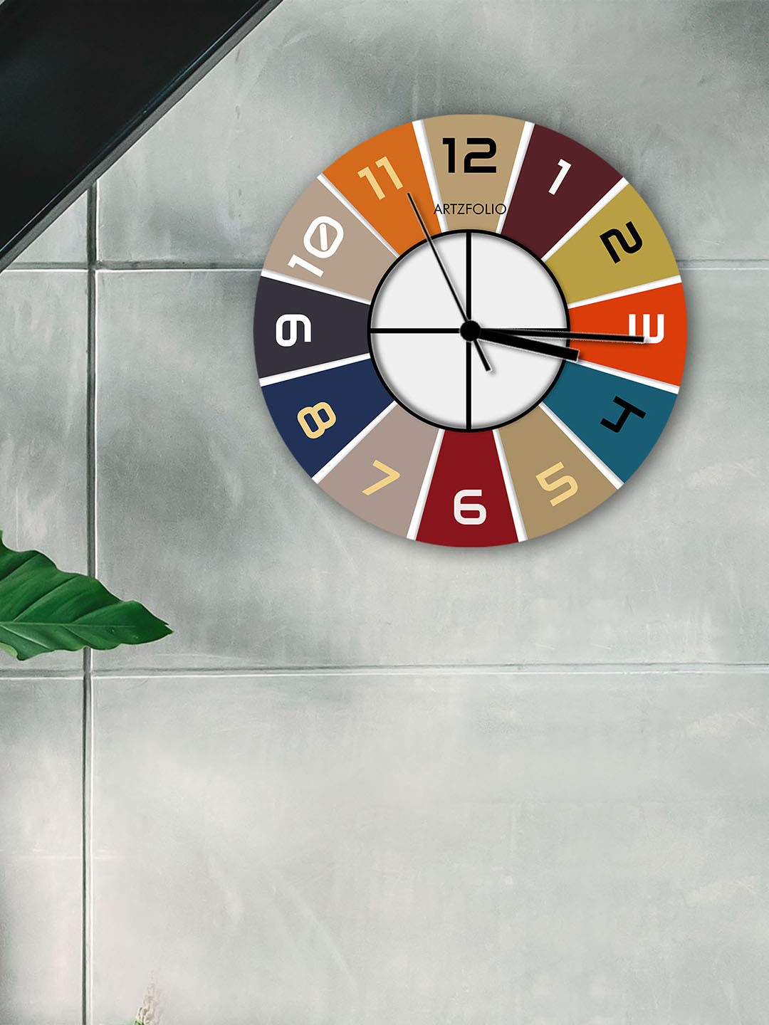 

ArtzFolio Multicoloured Printed Contemporary Wall Clock, Multi