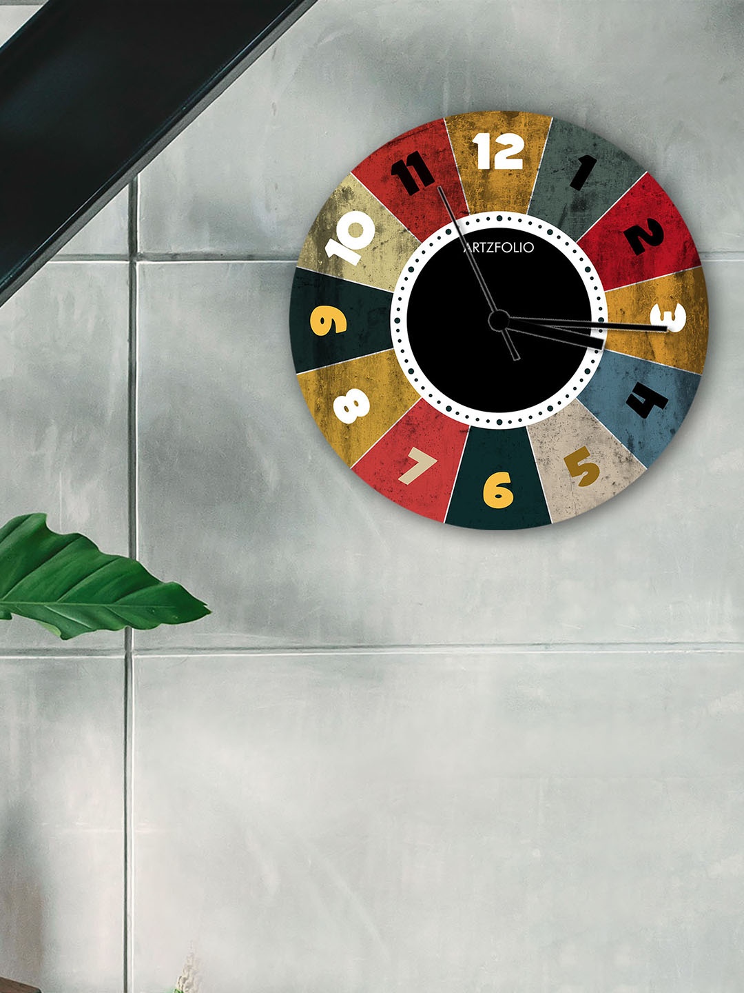 

ArtzFolio Multicoloured Printed Contemporary Wall Clock, Multi