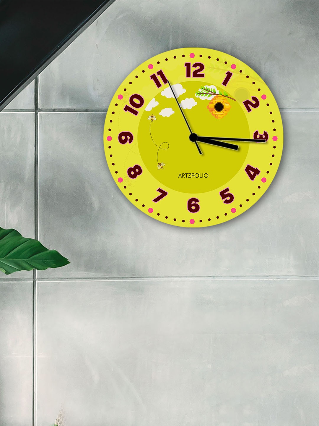 

ArtzFolio Multicoloured Printed Contemporary Wall Clock, Multi