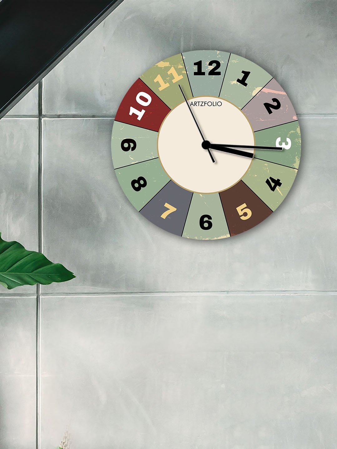 

ArtzFolio Multicoloured Printed Contemporary Wall Clock, Multi