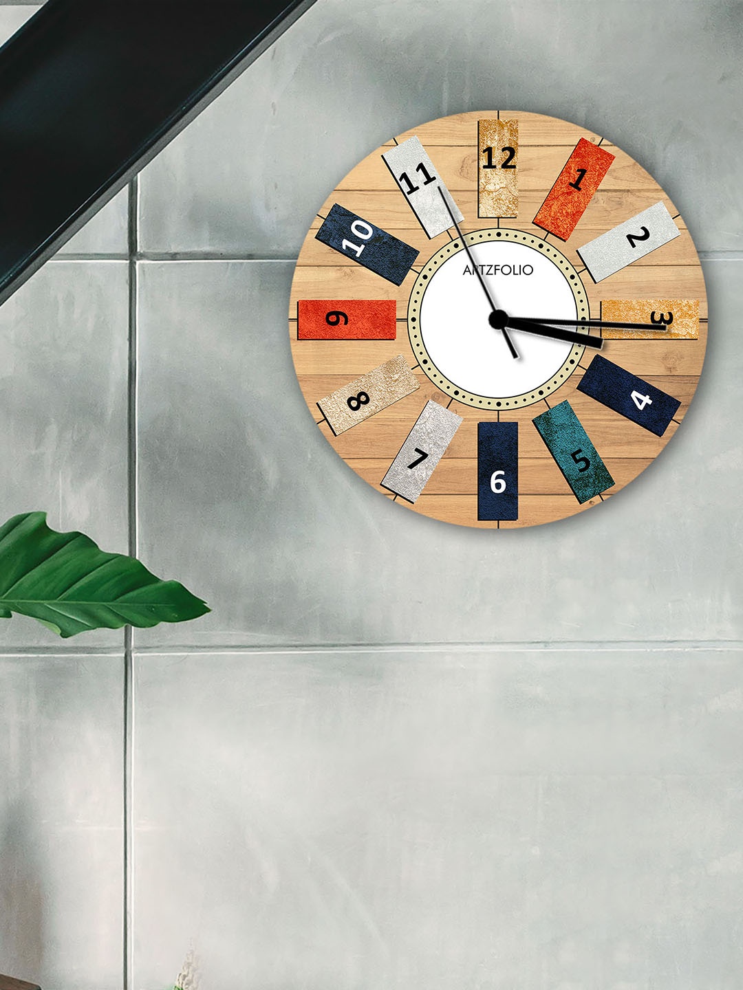 

ArtzFolio Multicoloured Printed Contemporary Wall Clock, Multi