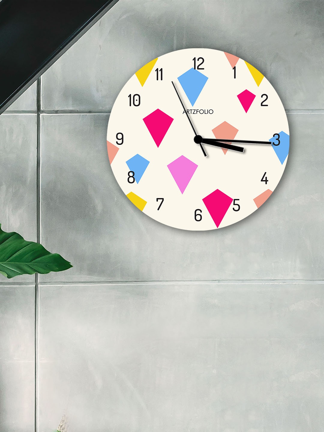 

ArtzFolio Multicoloured Printed Contemporary Wall Clock, Multi