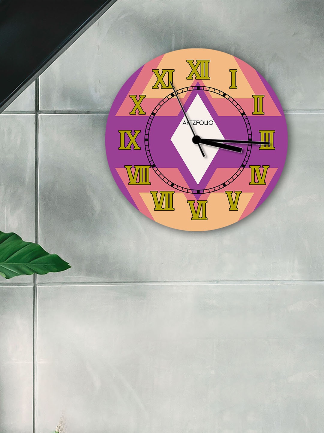 

ArtzFolio Multicoloured Printed Contemporary Wall Clock, Multi